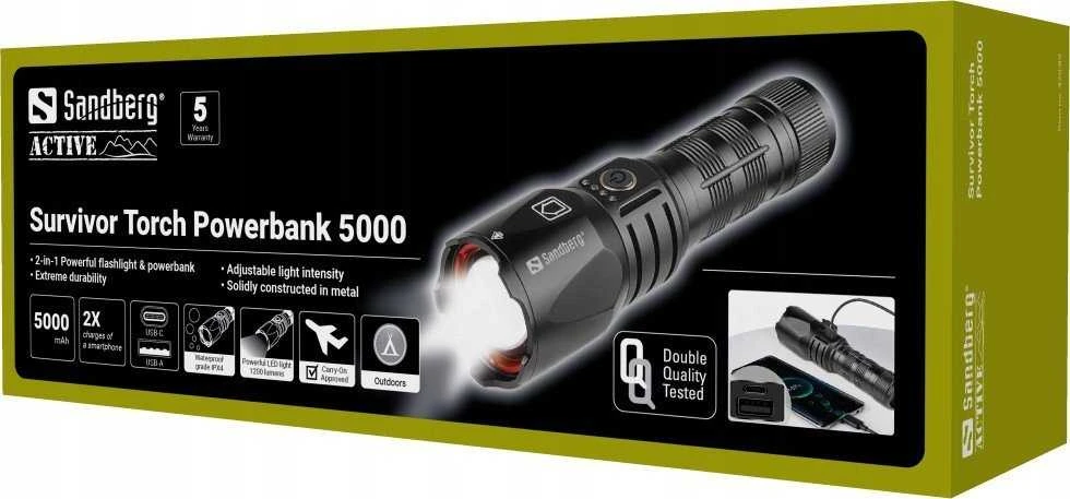 Sandberg Survivor Torch Powerbank 5000