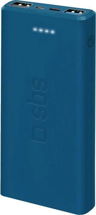 Powerbank SBS 10000 mAh 10W 1xUSB-C 2xUSB mėlyna