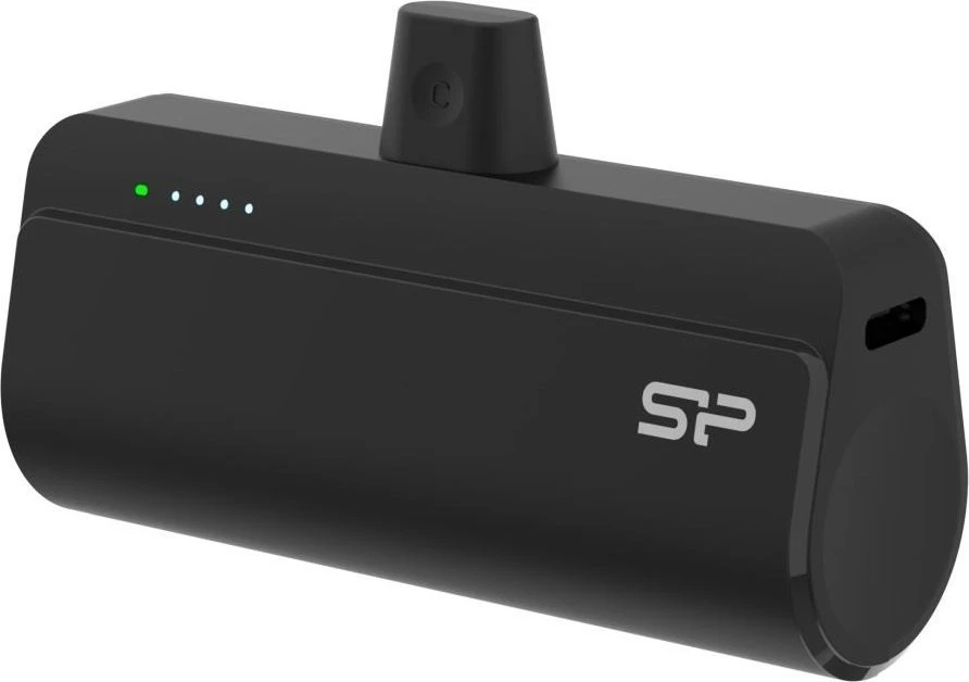 Silicon Power Bank | QD50 | 5000 mAh | USB-C | Juodas