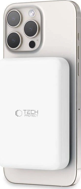 Tech-Protect PB11 LifeMag MagSafe powerbank 10000MAH baltos spalvos