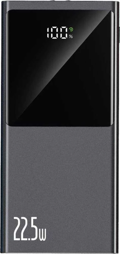 Nešiojamoji baterija „Tech-Protect PB13“ 20000mAh 22,5 W, 2x USB-A / USB-C / „Lightning“ su USB-C / USB-A kabeliu, pilkos spalvos