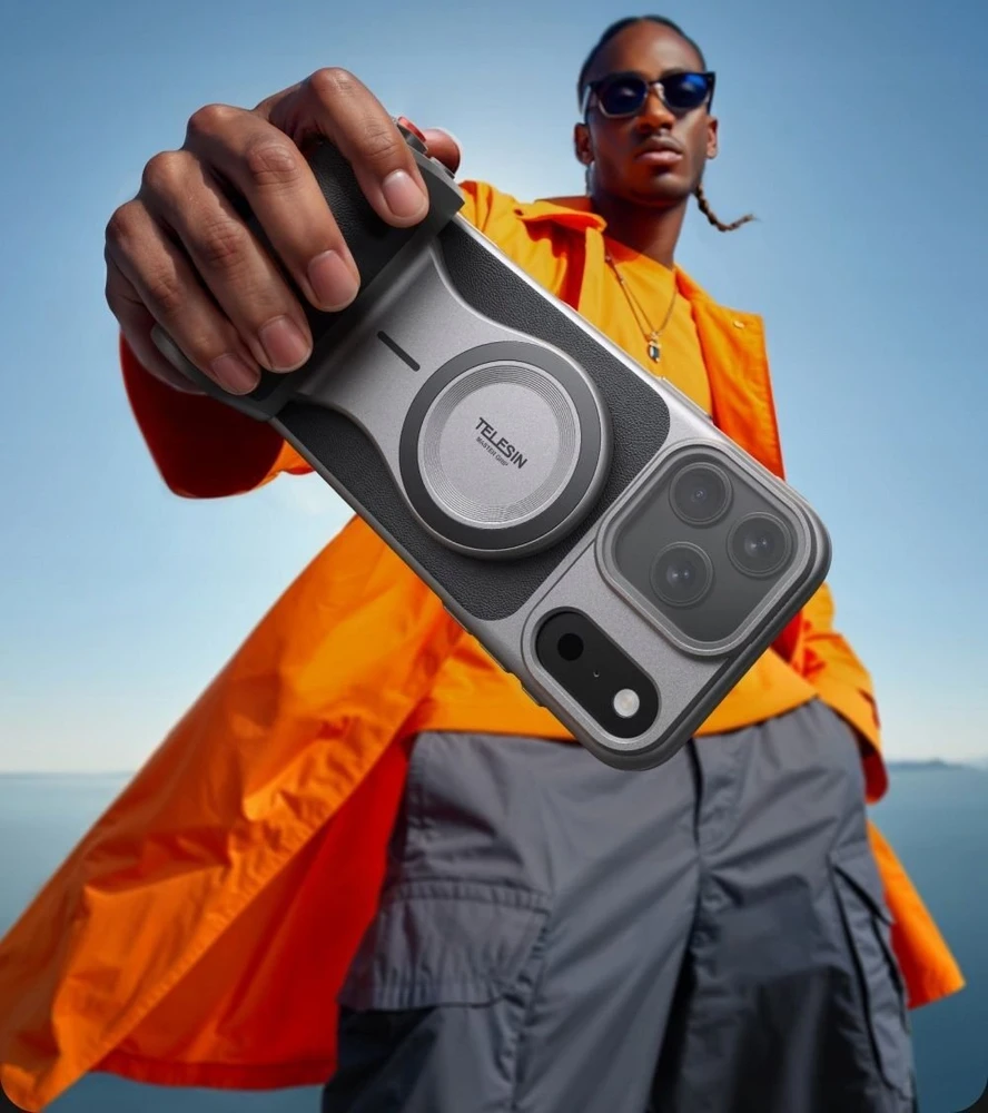 „Telesin Master Grip“ laikiklis, skirtas „iPhone 17 Pro“ – standartinis rinkinys