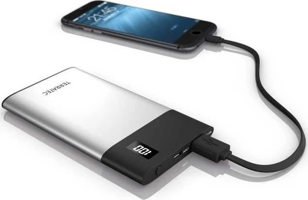 Powerbank TerraTec P80 Slim 8000mAh Juodai-sidabrinė