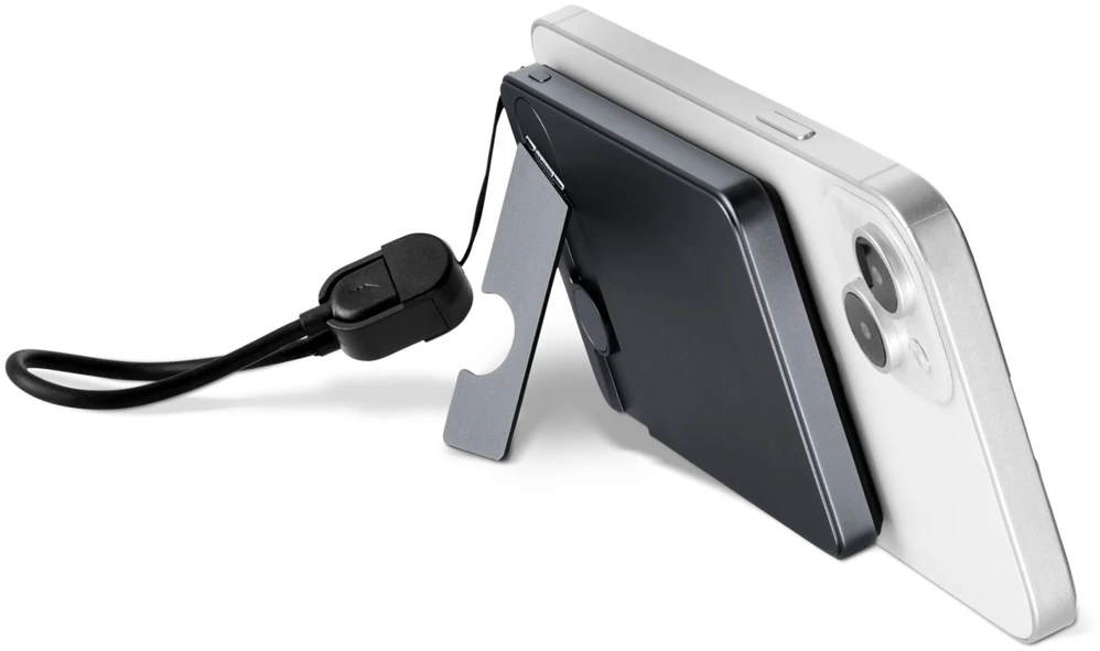 Powerbank Troika POP50 5000 mAh Pilka, Juodas (POP50/TI)