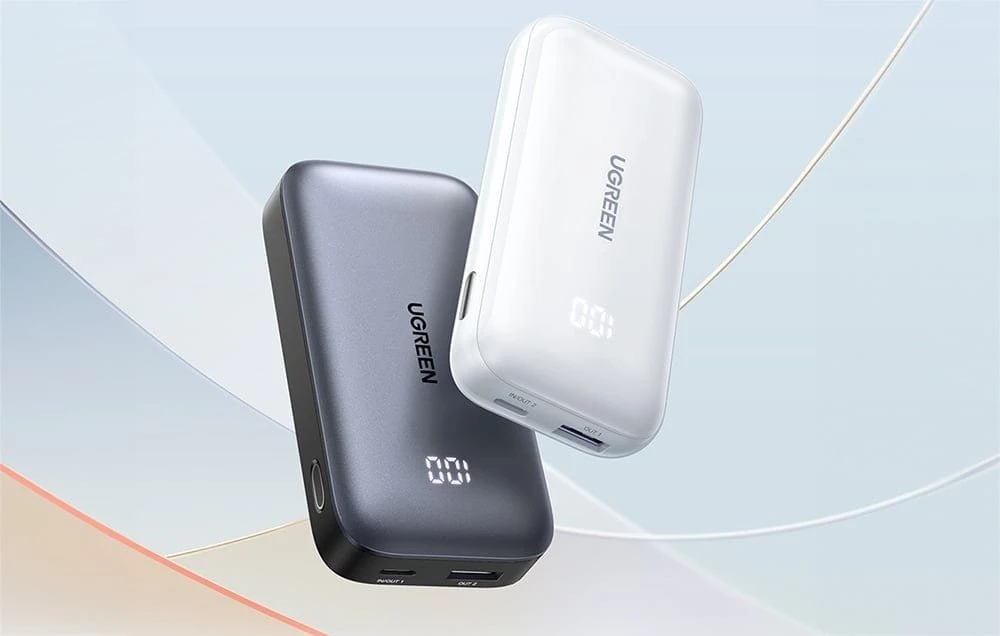 Powerbank 10000mAh 30W PD USB + USB-C UGREEN Nexode PB501 baltos spalvos