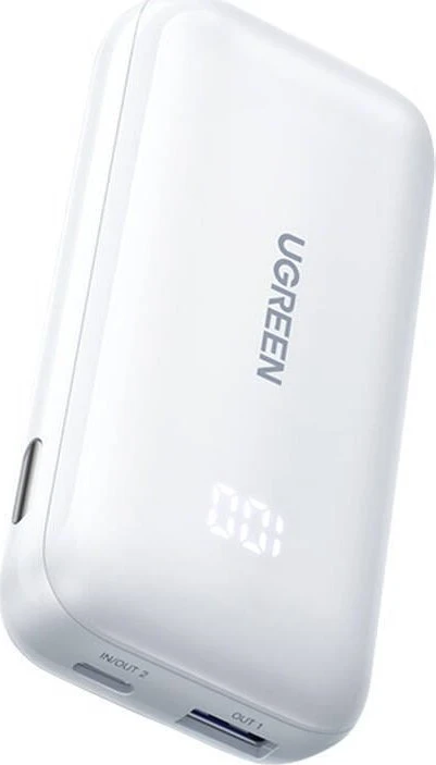 Powerbank 10000mAh 30W PD USB + USB-C UGREEN Nexode PB501 baltos spalvos