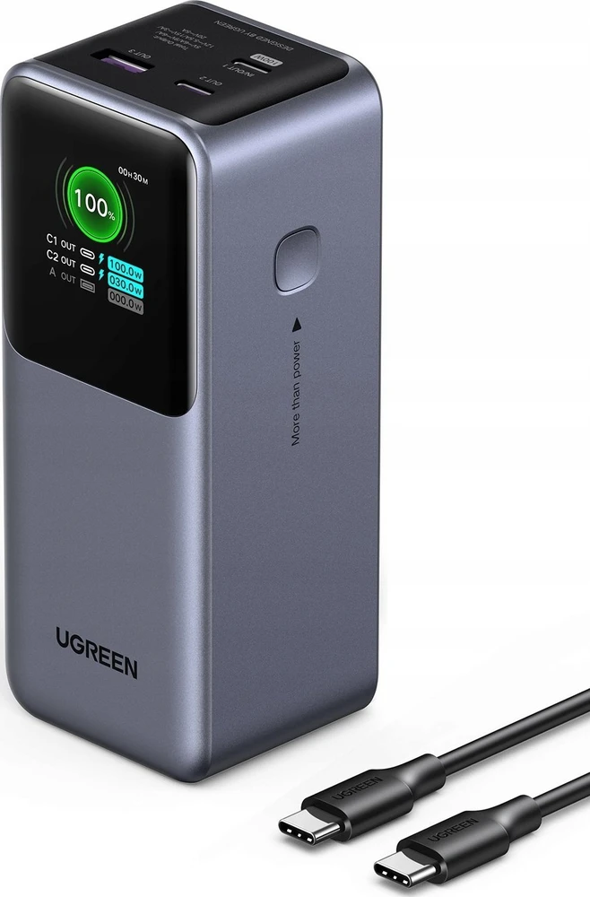 UGREEN nešiojama baterija (Power Bank) 20000mAh, 130W, greitasis įkrovimas