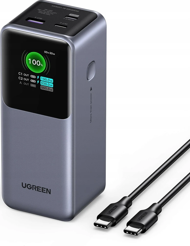 UGREEN nešiojama baterija (Power Bank) 20000mAh, 130W, greitasis įkrovimas