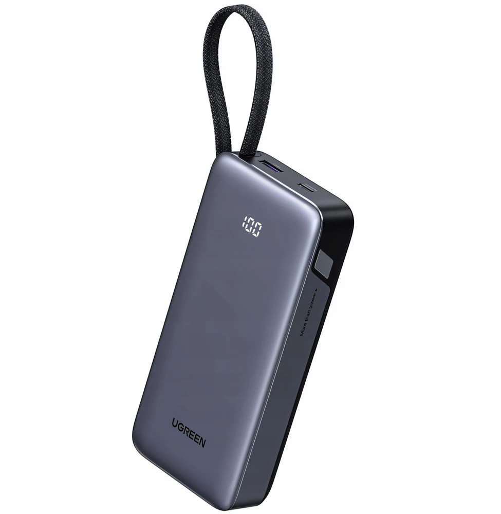 UGREEN nešiojama baterija (Power Bank) 20000mAh, 45W, su integruotu kabeliu, greitasis įkrovimas