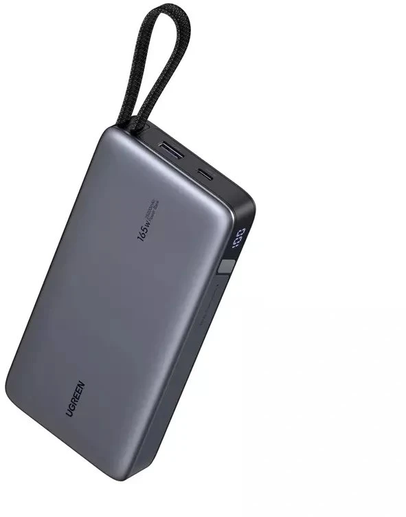 UGREEN nešiojama baterija (Power Bank) 25000mAh, 165W, su integruotu kabeliu, greitasis įkrovimas