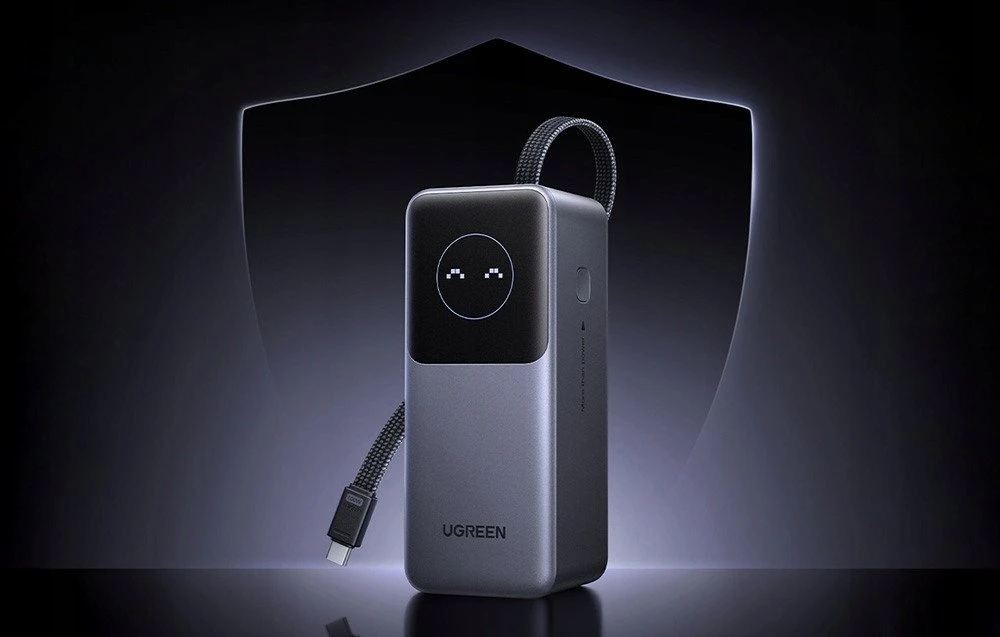 UGREEN nešiojama baterija (Power Bank) 20000mAh, 130W, su integruotu kabeliu, greitasis įkrovimas