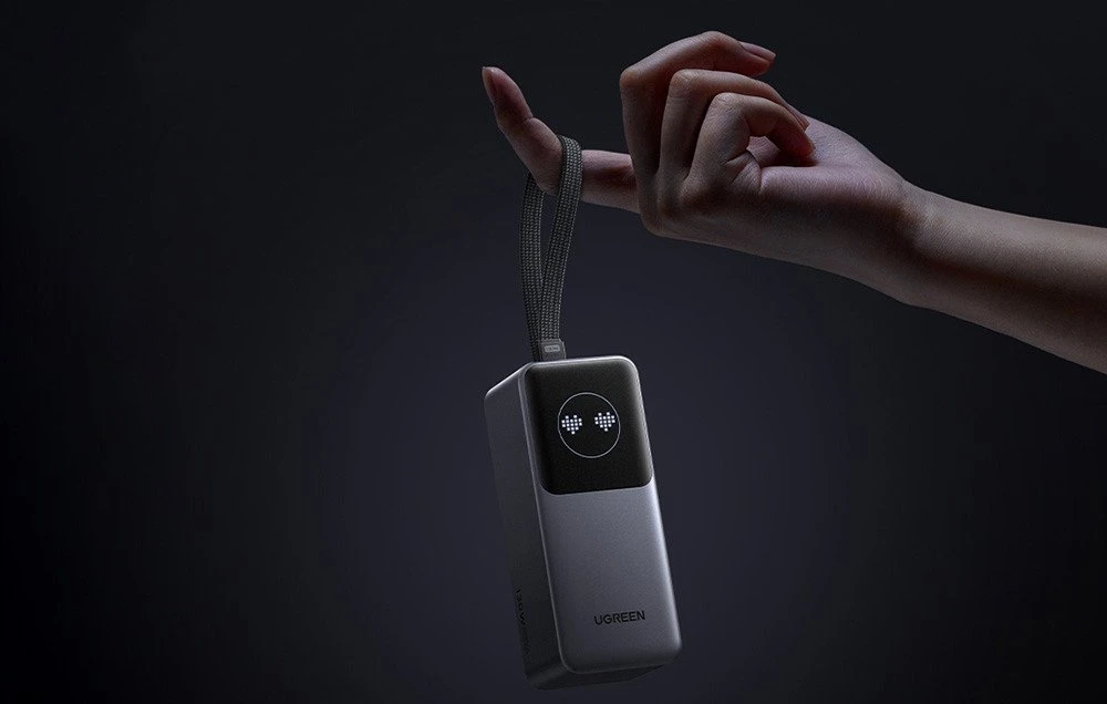 UGREEN nešiojama baterija (Power Bank) 20000mAh, 130W, su integruotu kabeliu, greitasis įkrovimas