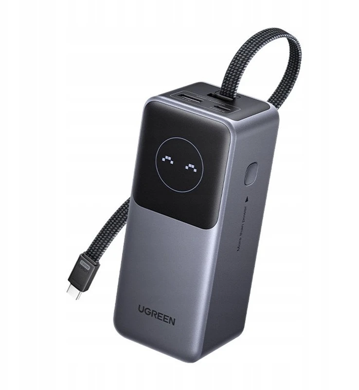 UGREEN nešiojama baterija (Power Bank) 20000mAh, 130W, su integruotu kabeliu, greitasis įkrovimas