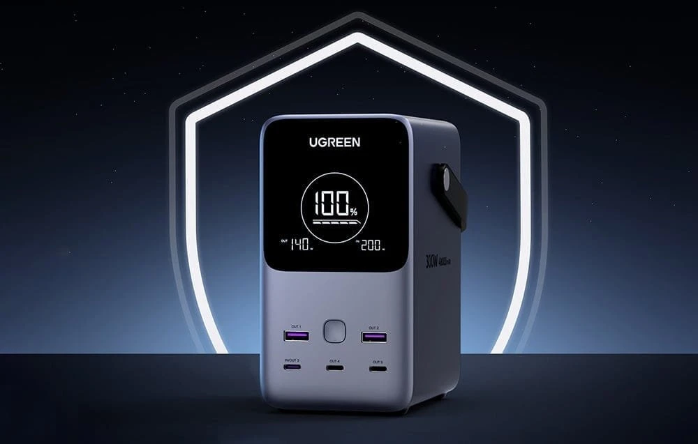 LiPo išorinis akumuliatorius (Powerbank) 48000mAh 300W 3xUSB-C, 2xUSB PB770 UGREEN