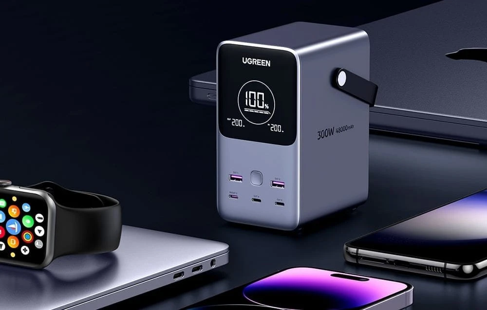 LiPo išorinis akumuliatorius (Powerbank) 48000mAh 300W 3xUSB-C, 2xUSB PB770 UGREEN