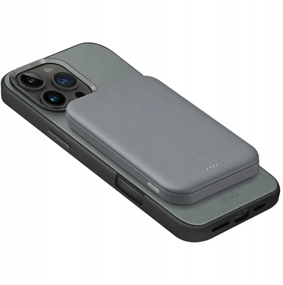 „Uniq Lyden Lexa Magnetic 5000mAh PD USB-C MagSafe“ išorinė baterija – pilka
