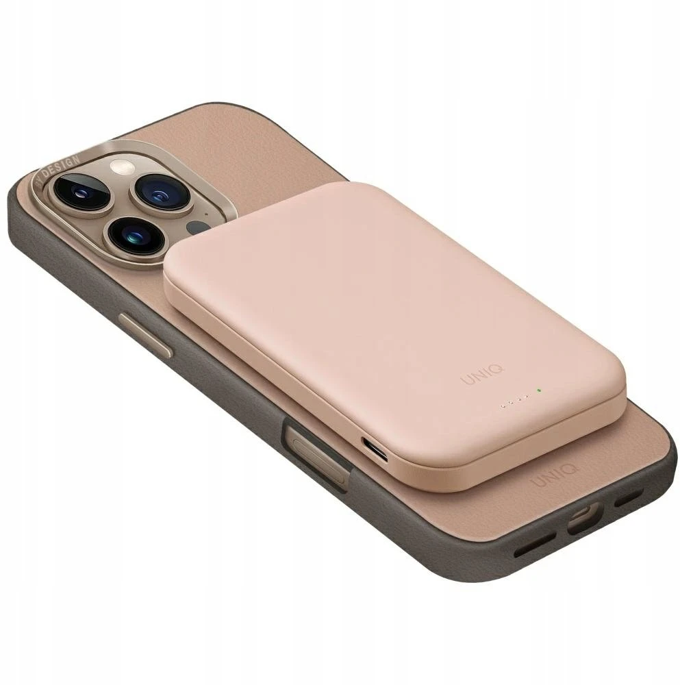 Uniq Lyden Lexa Magnetic 5000mAh PD USB-C MagSafe išorinė baterija - Rožinė