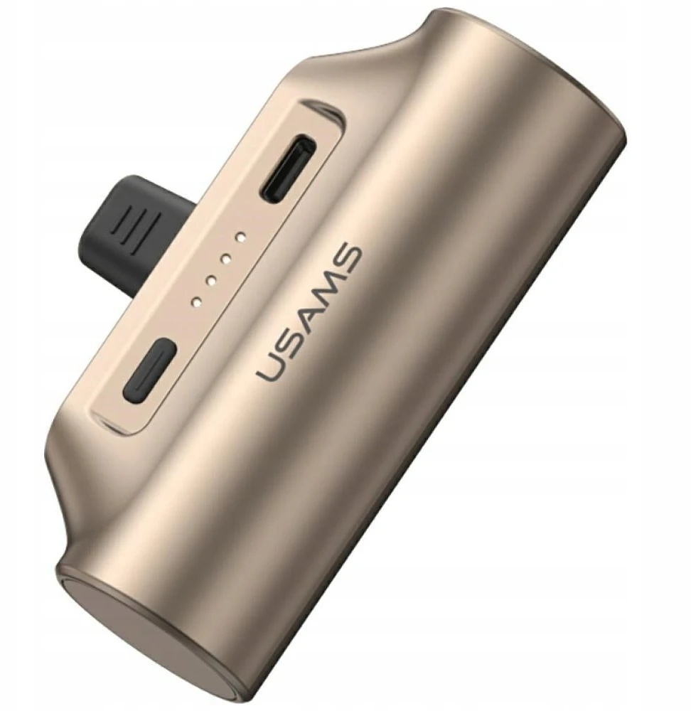 USAMS PB79 Mini Tail Plug Portable Power Bank 3000mAh USB-C beige