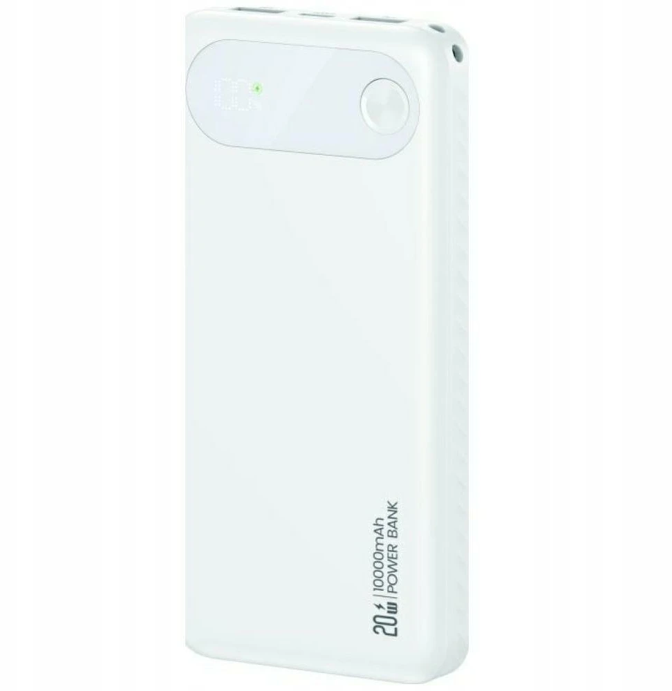 USAMS PB80 Power Bank PD20W 10000mAh baltas