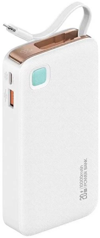 USAMS nešiojama baterija su ištraukiamu laidu, „Lightning“ tipo, 10000 mAh, PD, 20W, greito įkrovimo, XY serijos, W
