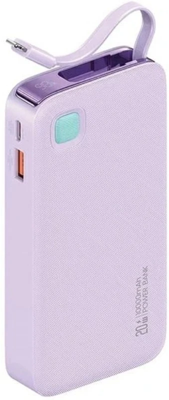 USAMS nešiojama baterija su ištraukiamu laidu, ištraukiamas „Lightning“ 10000 mAh PD 20W greito įkrovimo XY serijos p
