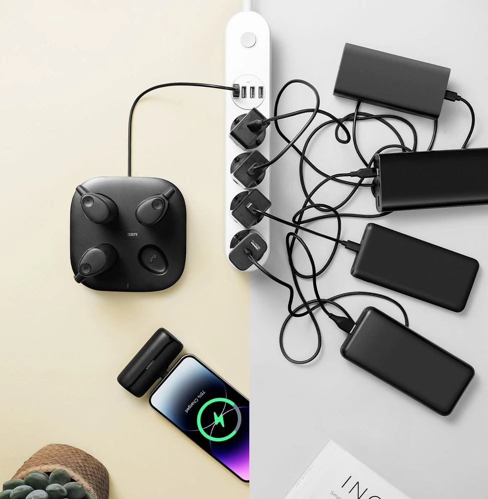 Powerbank Veger Pogo (W007CK) set 4 x 5000 mAh juodas
