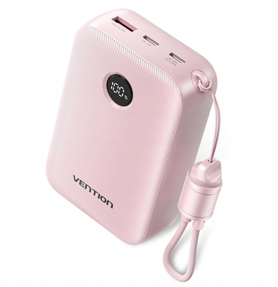 Nešiojamoji baterija „Vention“ 20000mAh, 2xUSB-C, 1xUSB-A, 22,5W, juoda