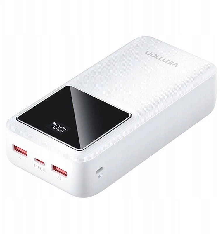 Powerbank Vention FHMW0 30000 mAh, 22,5 W (balta)