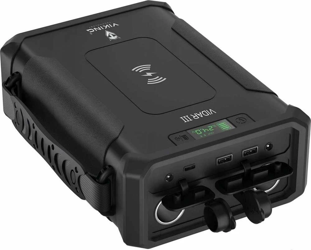 Viking Powerbank Viking lauko maitinimo blokas VIDAR III, 96000 mAh, belaidis įkrovimas