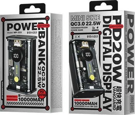 Atsarginis maitinimo šaltinis ("Power Bank") Wekome WP -333 Vanguard 10000 mAh