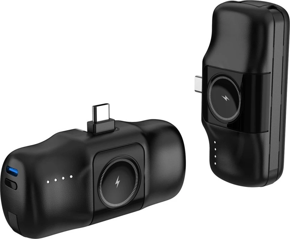 Išorinė baterija POWER BANK Wozinsky (WF16-YCS) USB-C + Apple Watch Charger 5000mAh (20W) juoda
