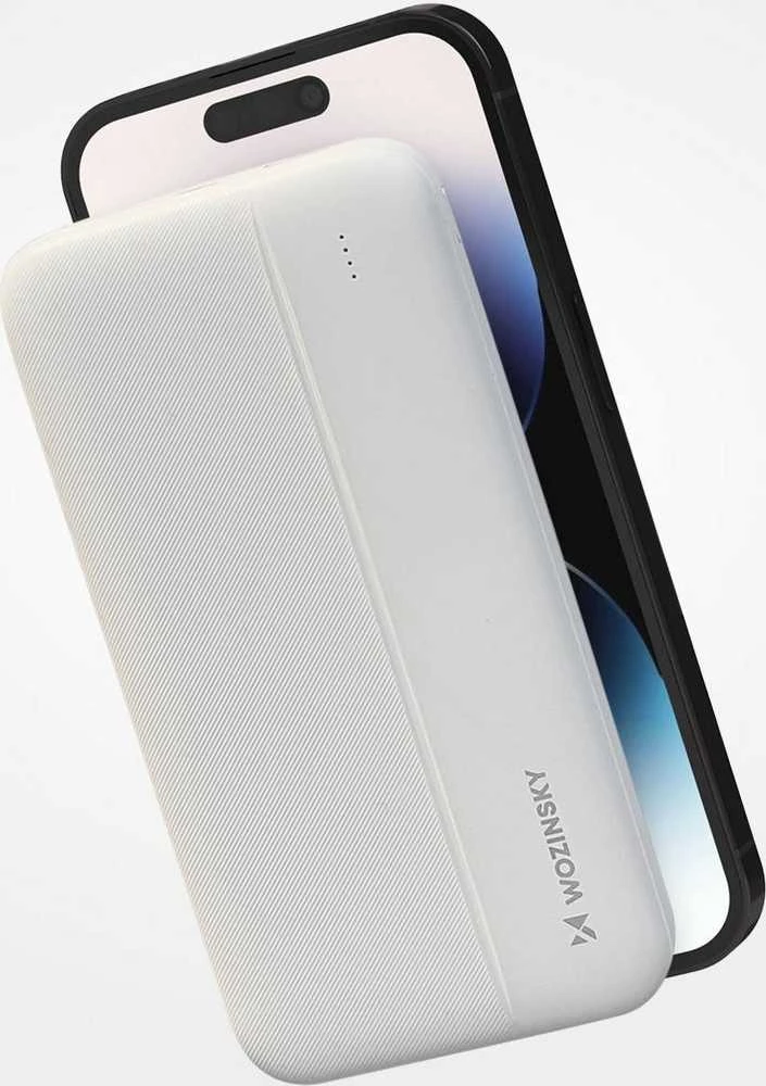 Wozinsky powerbank Li-Po 10000mAh 2 x USB baltos spalvos (WPBWE1)