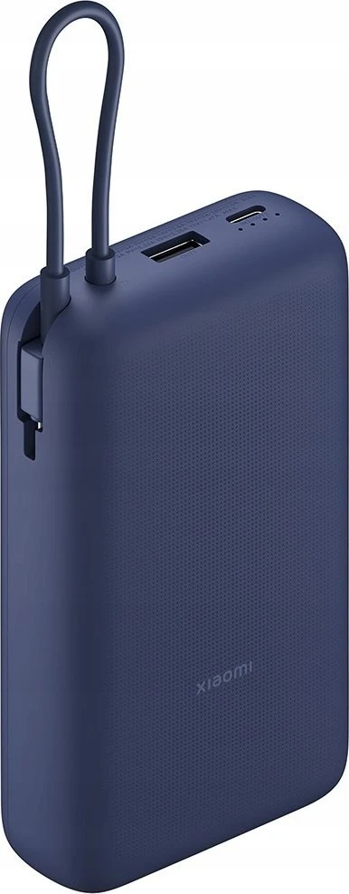„Xiaomi 33W Power Bank“ (integruotas laidas) | 20000 mAh | USB-C/USB-C laidas/USB-A | Mėlyna