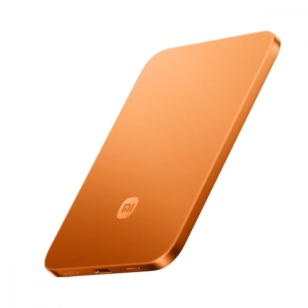 „Xiaomi UltraThin“ magnetinė išorinė baterija 5000 15W GL | 5000 mAh | Oranžinis