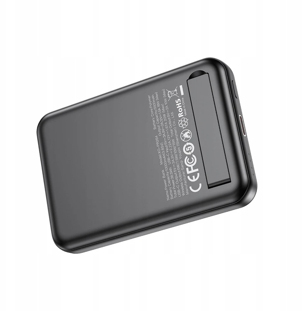 XO power bank magnetic PR264 20W 10000mAh juodos spalvos
