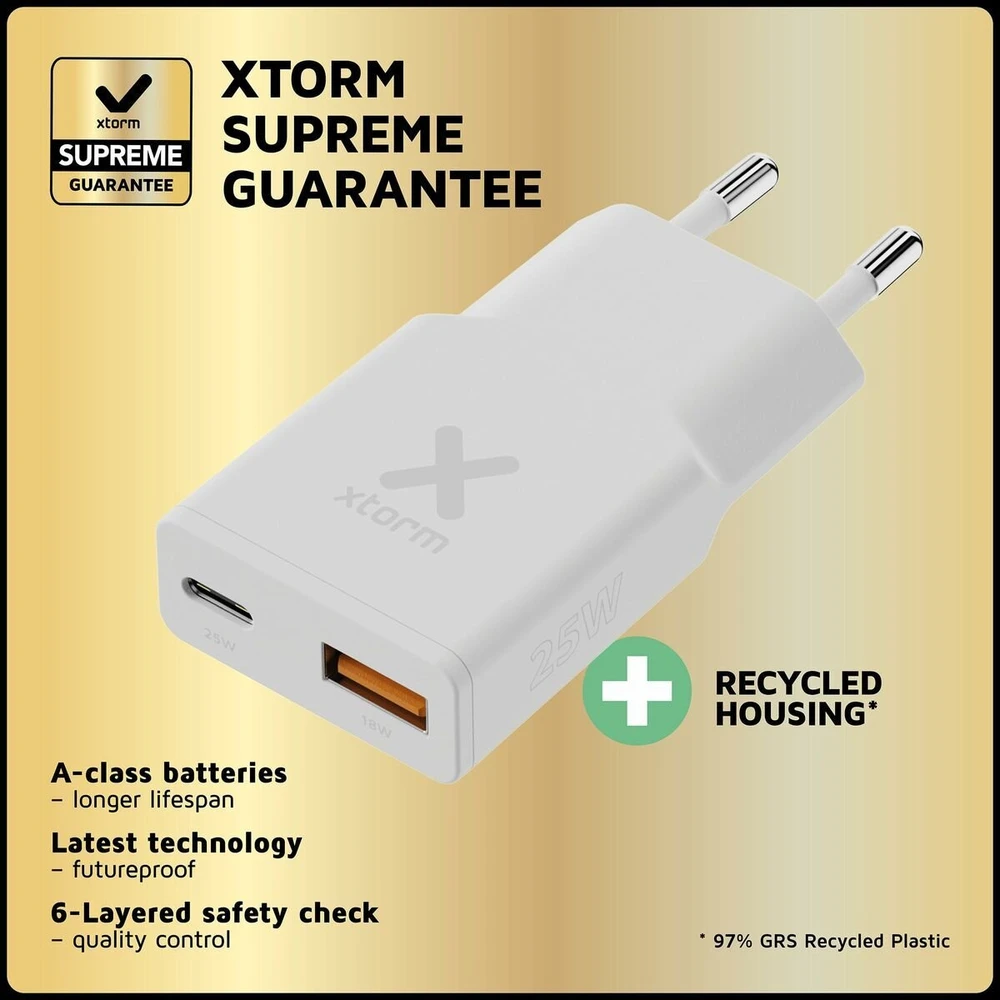 Powerbank Xtorm SlimLine Baltas