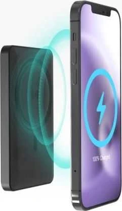 Mophie Snap+ Powerstation Juice Pack Mini – magnetinis maitinimo blokas, suderinamas su MagSafe 5000 mAh USB-C (juodas)
