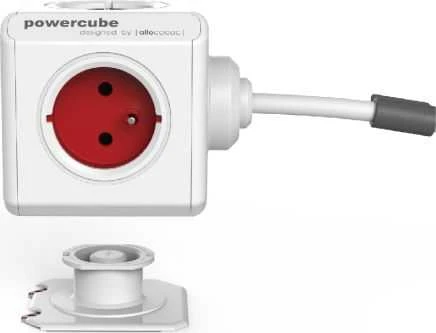 Allocacoc PowerCube Extended USB 1,5 m - raudona