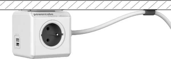 Orno Allocacoc PowerCube Extended USB E(FR) – 3m – 3 m – 4 kintamosios srovės lizdas (-ai) – E tipas – CE – KEMA – RoHS – 16 A – 230 V