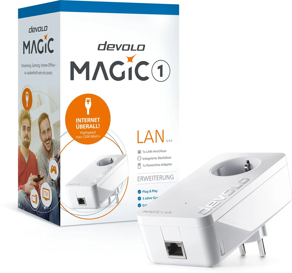 Devolo Ag devolo Magic 1 LAN plėtinys 1200Mbit, G.hn, Powerline, 1x GbitLAN, namų tinklas
