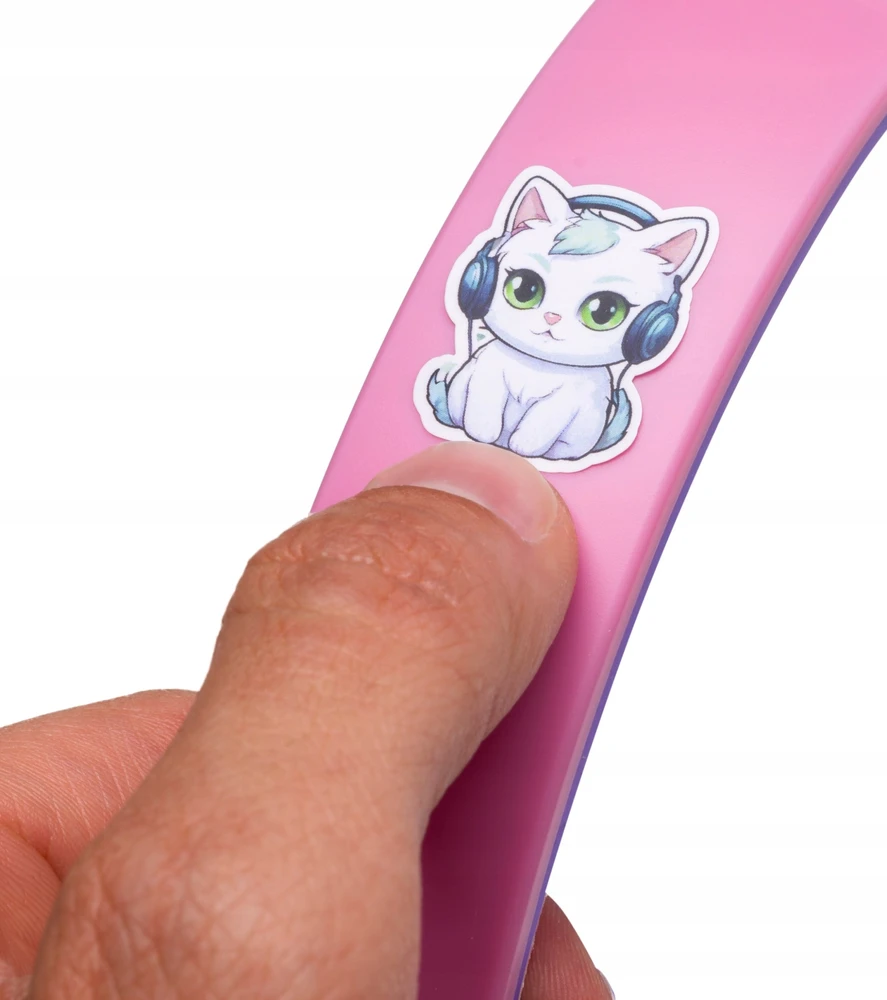 Ausinės PowerLocus PLED Kids rožinė
