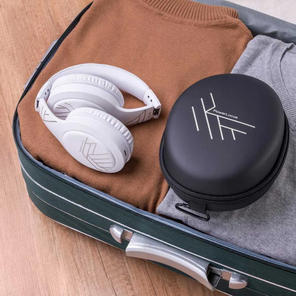 „PowerLocus P19“ „Bluetooth“ ausinės, 4 ekvalaizerio režimai, 60 valandų, sulankstomos su dėklu
