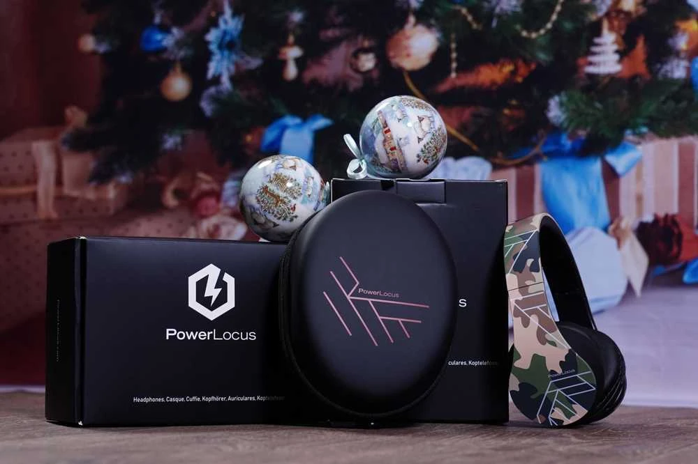 Ausinės PowerLocus Bluetooth P2 Kids Kamuflaż