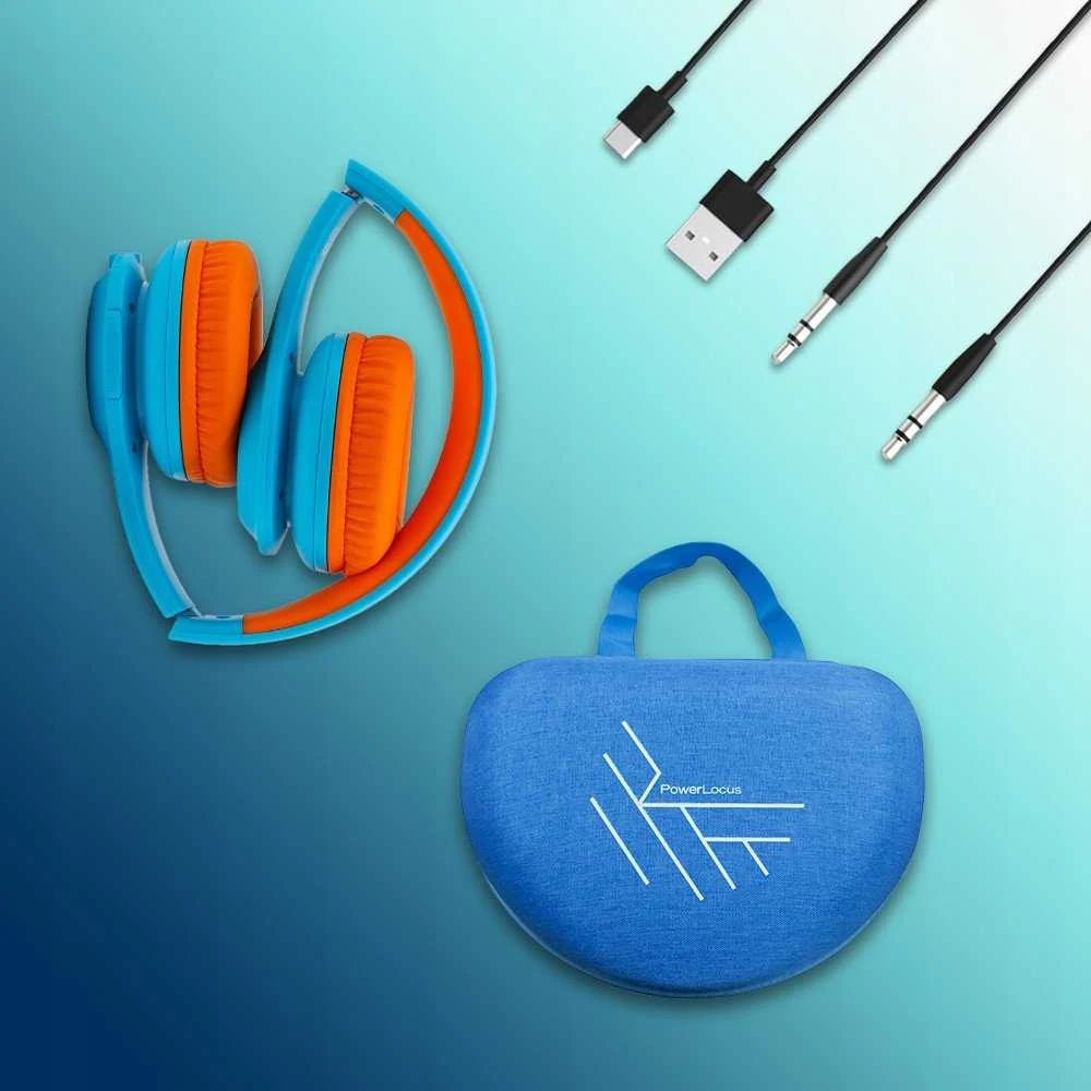 PowerLocus Bluetooth Ausinės PLED Kids Mėlyna/Ora