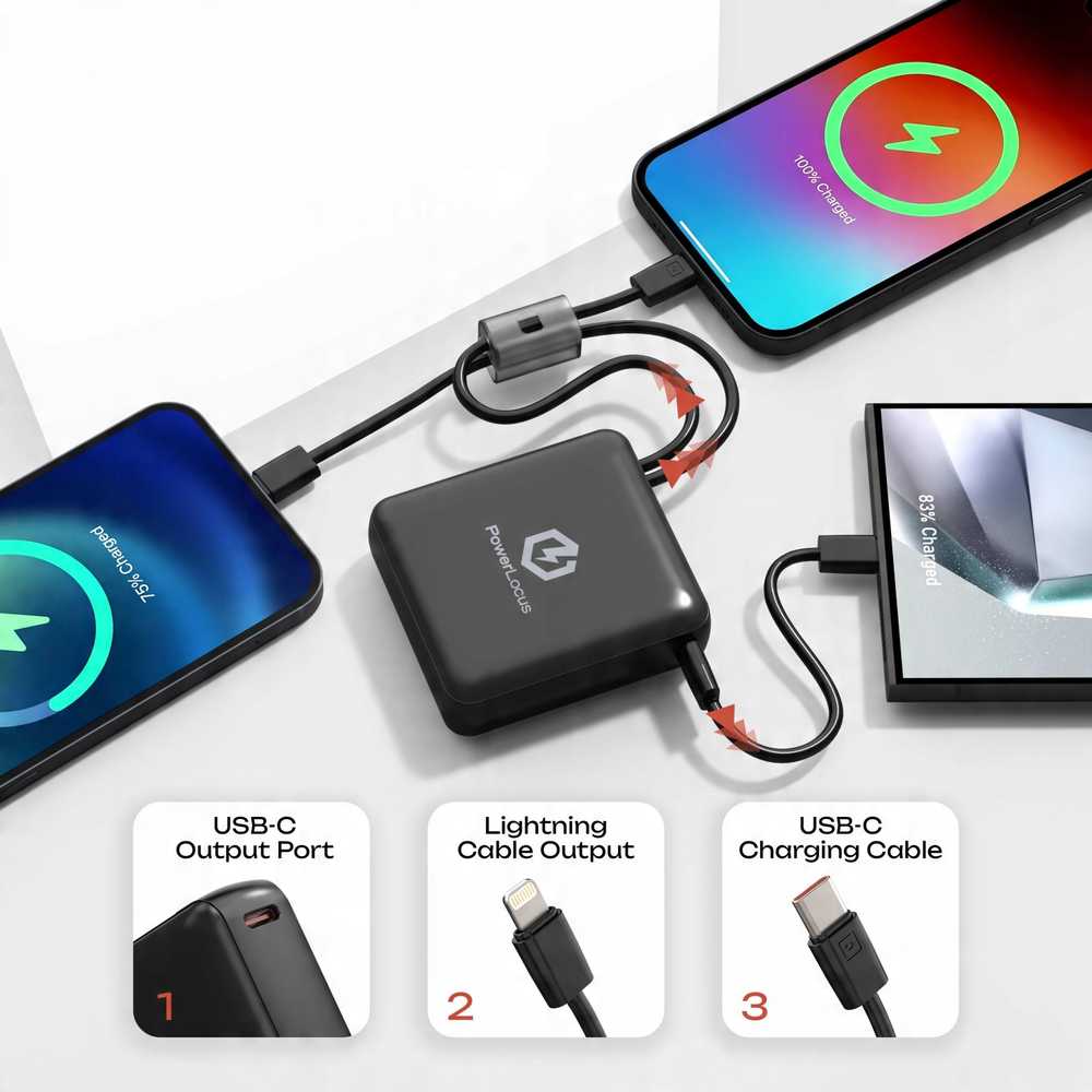 „PowerLocus“ išorinė baterija 10 000 mAh