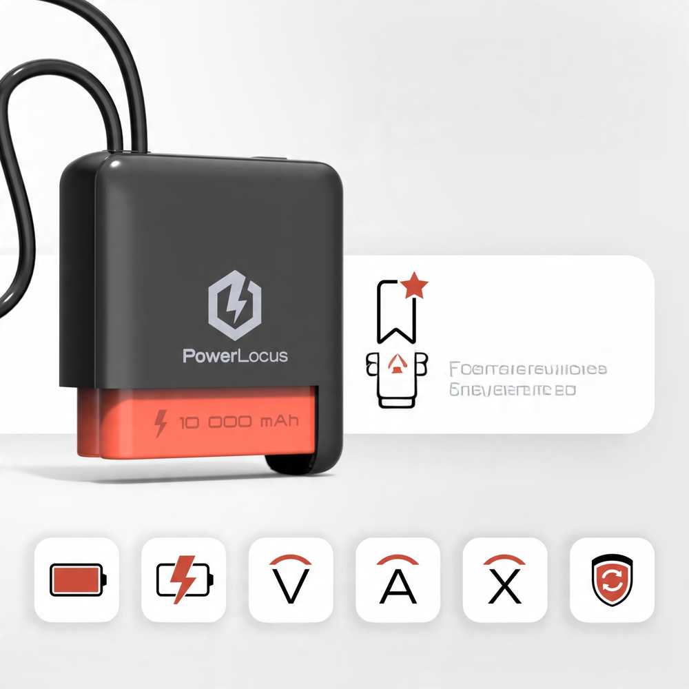 „PowerLocus“ išorinė baterija 10 000 mAh