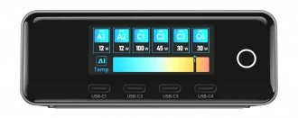 PowerNeed Įkroviklis Newell GaN 240 W TFT tinklo įkroviklis - EU