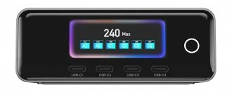 PowerNeed Įkroviklis Newell GaN 240 W TFT tinklo įkroviklis - EU