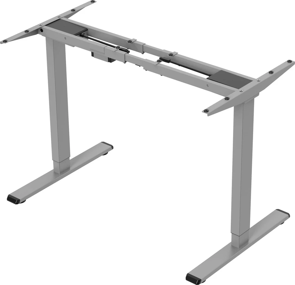 Powerton Desk rėmas/pagrindas, elektra reguliuojamas, tarpų reguliavimas 500mm, apsaugos nuo susidūrimo sistema, pilka, 100 kg keliamoji galia, Powerton