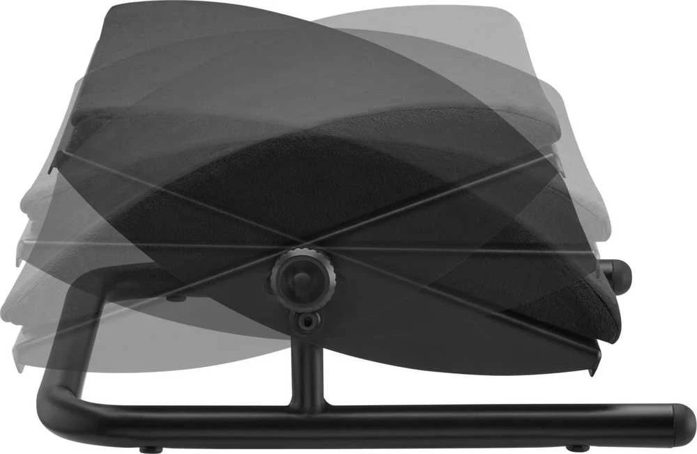 Powerton Ergonomiška kojų atrama, nuimama minkšta pagalvė, juoda, plieninė, keliamoji galia 25 kg, Powerton